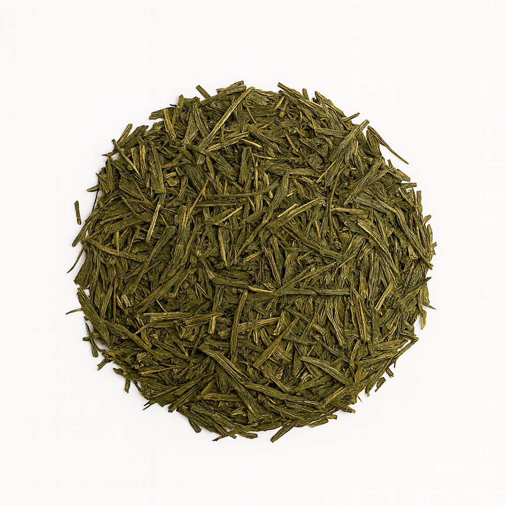 Grüner Tee, Haufen von Oben